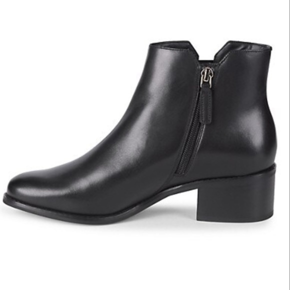 COLE HAAN HAIDYN black leather booties ankle boots 6 WORN ONCE - Picture 3 of 13